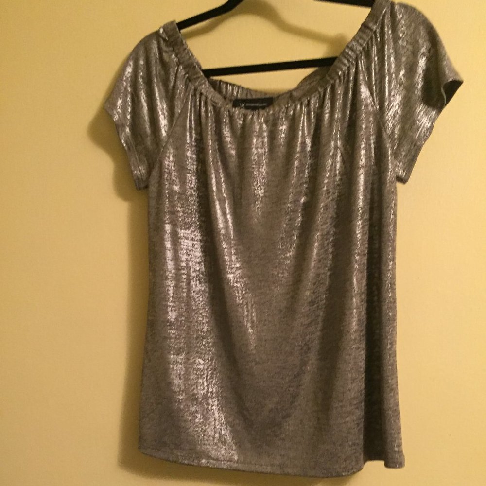 New with tags INC Silver Blouse size Medium